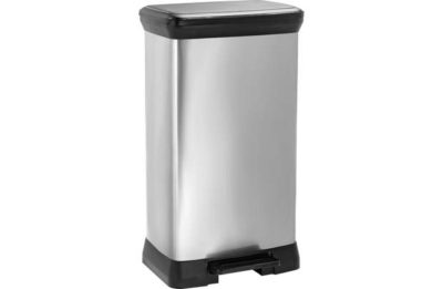 Curver 50 Litre Pedal Bin - Silver.